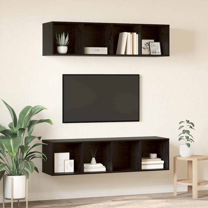 Set comodă TV 2 pcs Stejar negru 37 x 37 x 142.5 cm - WALTI WALTI