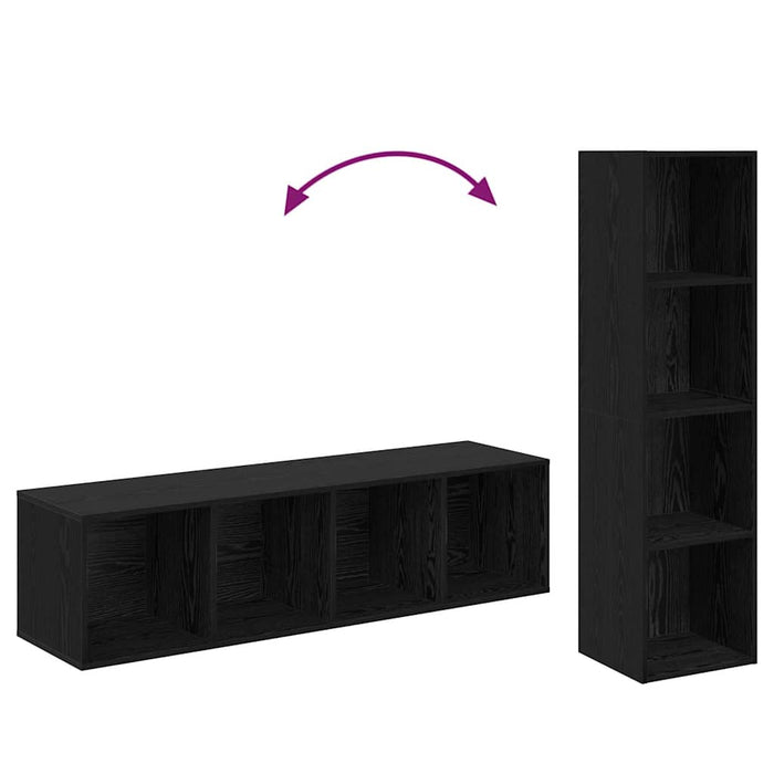 Set comodă TV 2 pcs Stejar negru 37 x 37 x 142.5 cm - WALTI WALTI