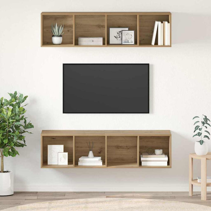 Set comodă TV 2 pcs stejar artizanal 37 x 37 x 142.5 cm - WALTI WALTI