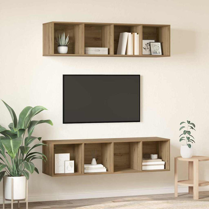 Set comodă TV 2 pcs stejar artizanal 37 x 37 x 142.5 cm - WALTI WALTI