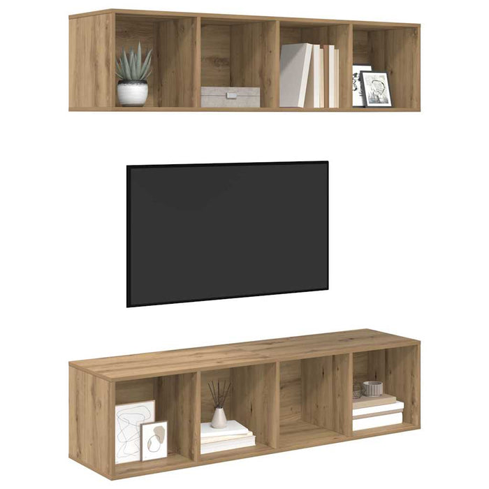 Set comodă TV 2 pcs stejar artizanal 37 x 37 x 142.5 cm - WALTI WALTI