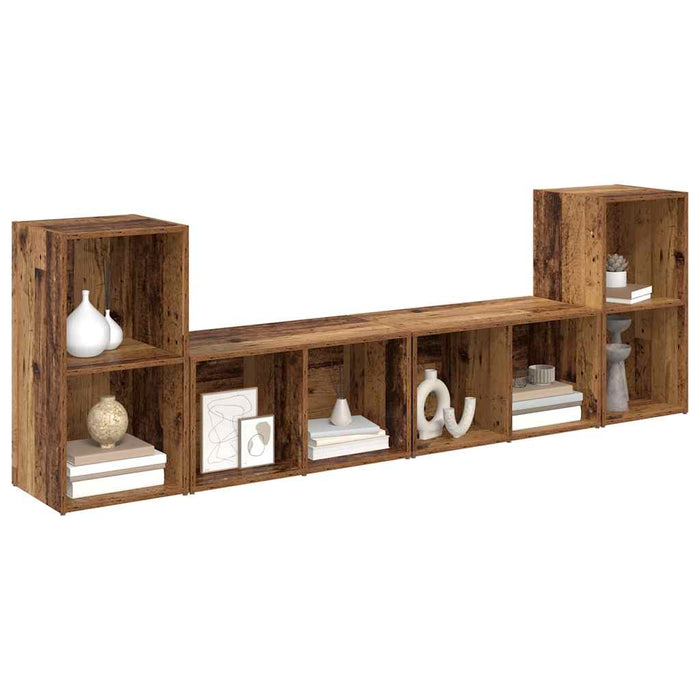 Set comodă TV 4 pcs Lemn vechi 72 x 35 x 36.5 cm Lemn compozit - WALTI WALTI