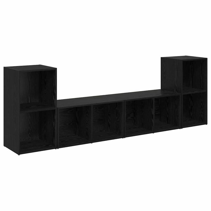 Set comodă TV cu raft 4 pcs Stejar negru 72 x 35 x 36.5 cm - WALTI WALTI