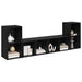 Set comodă TV cu raft 4 pcs Stejar negru 72 x 35 x 36.5 cm - WALTI WALTI