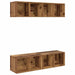 Set comodă TV 4 pcs Lemn Vechi 37 x 37 x 72 cm Lemn compozit - WALTI WALTI