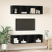 Set comodă TV 4 pcs Stejar Negru 37 x 37 x 72 cm Lemn compozit - WALTI WALTI