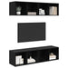 Set comodă TV 4 pcs Stejar Negru 37 x 37 x 72 cm Lemn compozit - WALTI WALTI