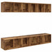 Dulap pentru TV pe Perete 4 pcs Lemn vechi 37 x 37 x 107.5 cm - WALTI WALTI