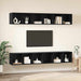 Dulap pentru TV pe Perete 4 pcs Stejar negru 37 x 37 x 107.5 cm - WALTI WALTI
