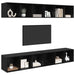 Dulap pentru TV pe Perete 4 pcs Stejar negru 37 x 37 x 107.5 cm - WALTI WALTI