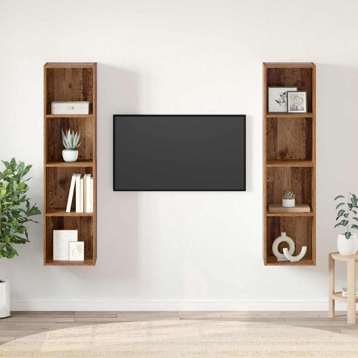 Set comodă TV 2 pcs Maro 37 x 37 x 142.5 cm Lemn compozit - WALTI WALTI