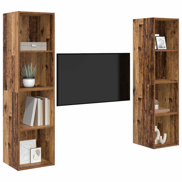 Set comodă TV 2 pcs Maro 37 x 37 x 142.5 cm Lemn compozit - WALTI WALTI