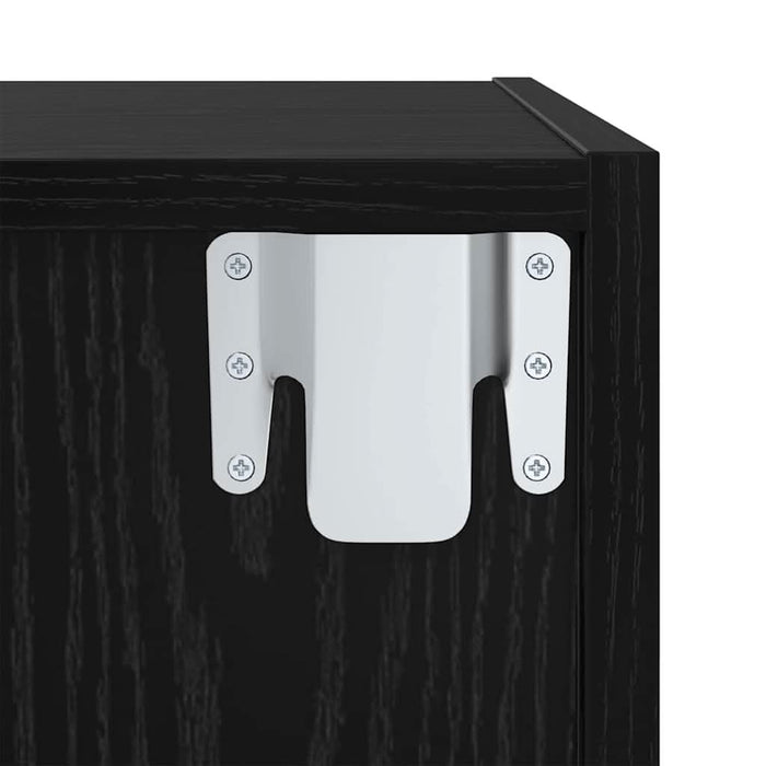 Set comodă TV 2 pcs Negru 37 x 37 x 142.5 cm Lemn compozit - WALTI WALTI