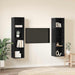 Set comodă TV 2 pcs Negru 37 x 37 x 142.5 cm Lemn compozit - WALTI WALTI