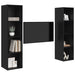 Set comodă TV 2 pcs Negru 37 x 37 x 142.5 cm Lemn compozit - WALTI WALTI
