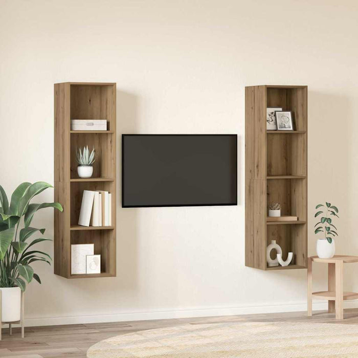 Set comodă TV 2 pcs Maro 37 x 37 x 142.5 cm Lemn compozit - WALTI WALTI