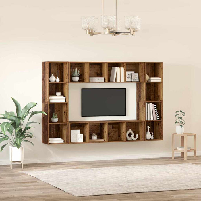 Set comodă TV 4 pcs Maro 37 x 37 x 142.5 cm Lemn compozit - WALTI WALTI