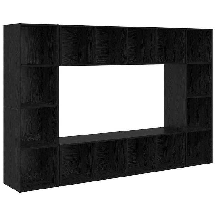 Set comodă TV 4 pcs Negru 37 x 37 x 142.5 cm Lemn compozit - WALTI WALTI