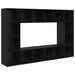 Set comodă TV 4 pcs Negru 37 x 37 x 142.5 cm Lemn compozit - WALTI WALTI