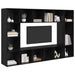 Set comodă TV 4 pcs Negru 37 x 37 x 142.5 cm Lemn compozit - WALTI WALTI