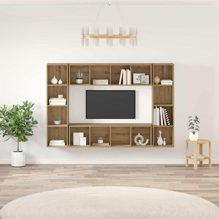 Set comodă TV 4 pcs Maro 37 x 37 x 142.5 cm Lemn compozit - WALTI WALTI