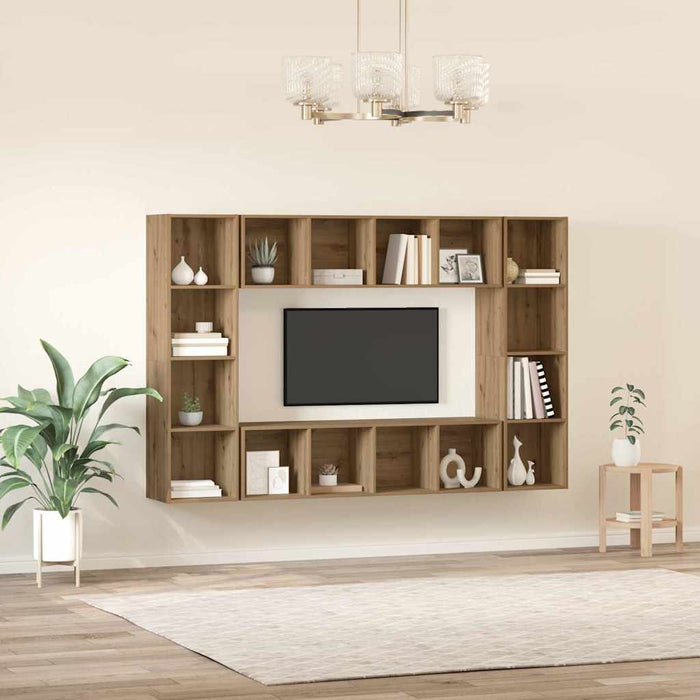 Set comodă TV 4 pcs Maro 37 x 37 x 142.5 cm Lemn compozit - WALTI WALTI