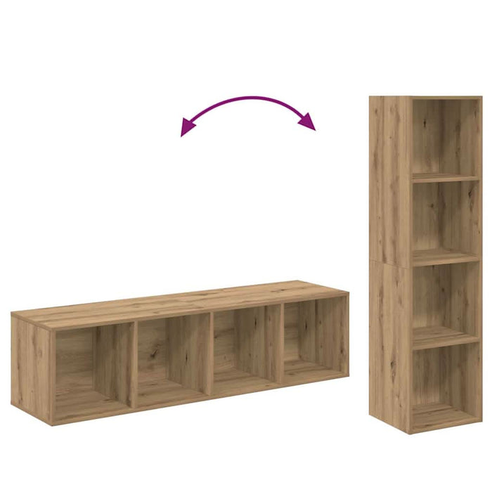 Set comodă TV 4 pcs Maro 37 x 37 x 142.5 cm Lemn compozit - WALTI WALTI