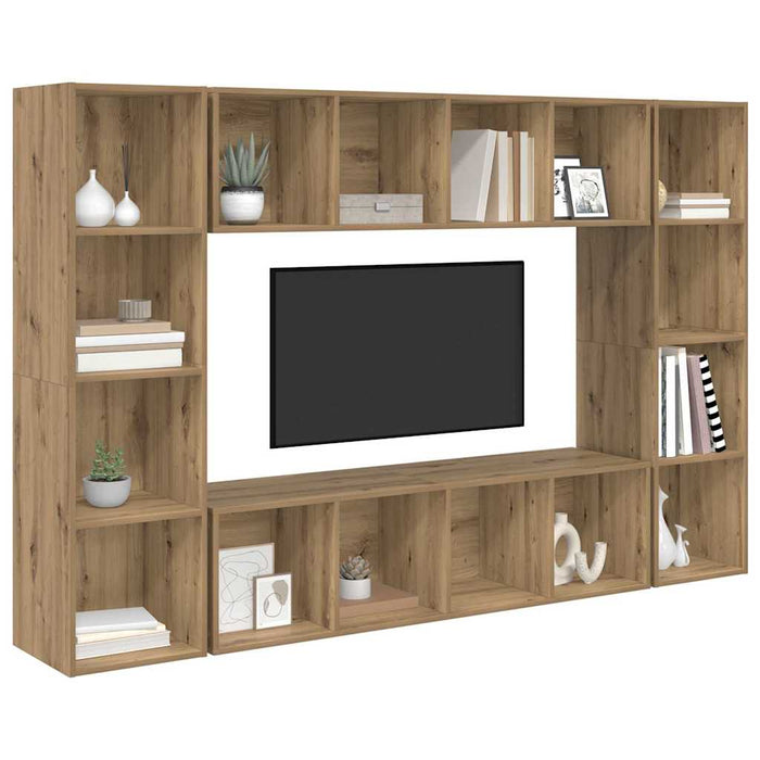 Set comodă TV 4 pcs Maro 37 x 37 x 142.5 cm Lemn compozit - WALTI WALTI