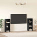 Set comodă TV 2 pcs Stejar negru 107 x 35 x 37 cm Lemn compozit - WALTI WALTI