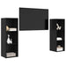 Set comodă TV 2 pcs Stejar negru 107 x 35 x 37 cm Lemn compozit - WALTI WALTI