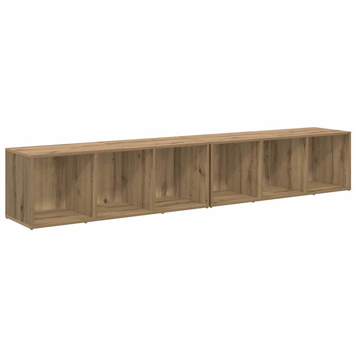 Set comodă TV Pe perete 2 pcs Stejar Artizanal 37 x 35 x 107cm - WALTI WALTI