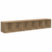Set comodă TV Pe perete 2 pcs Stejar Artizanal 37 x 35 x 107cm - WALTI WALTI