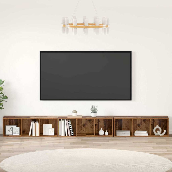 Cabinet TV 3 pcs Lemn vechi 37 x 35 x 107.5 cm Lemn stratificat - WALTI WALTI