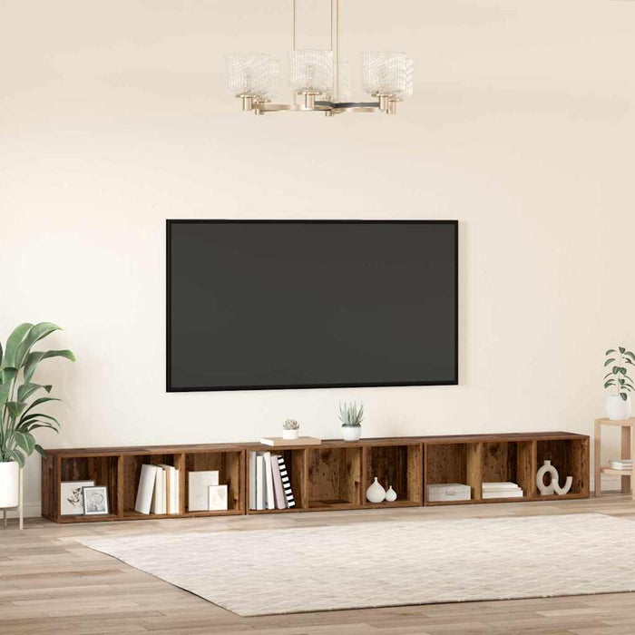 Cabinet TV 3 pcs Lemn vechi 37 x 35 x 107.5 cm Lemn stratificat - WALTI WALTI