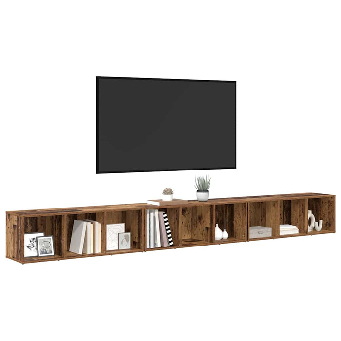 Cabinet TV 3 pcs Lemn vechi 37 x 35 x 107.5 cm Lemn stratificat - WALTI WALTI