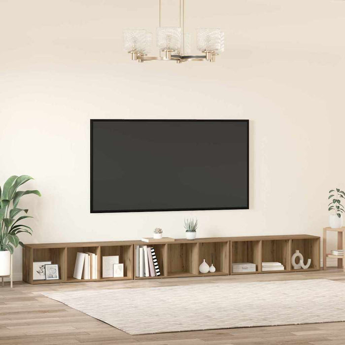 Cabinet TV 3 pcs stejar artizanal 37 x 35 x 107.5 cm - WALTI WALTI