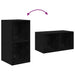 Dulap pentru TV pe Perete 2 pcs Stejar negru 37 x 37 x 72 cm - WALTI WALTI