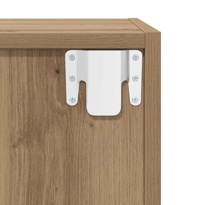 Dulap pentru TV pe Perete 2 pcs Stejar artisanal - WALTI WALTI
