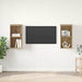 Dulap pentru TV pe Perete 2 pcs Stejar artisanal - WALTI WALTI