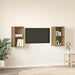 Dulap pentru TV pe Perete 2 pcs Stejar artisanal - WALTI WALTI