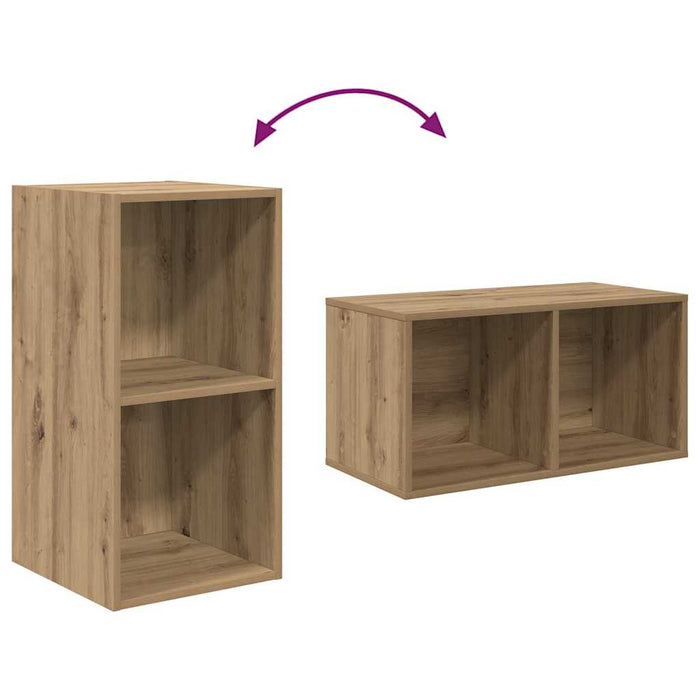 Dulap pentru TV pe Perete 2 pcs Stejar artisanal - WALTI WALTI