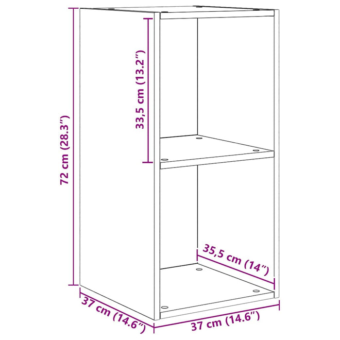 Dulap pentru TV pe Perete 2 pcs Stejar artisanal - WALTI WALTI