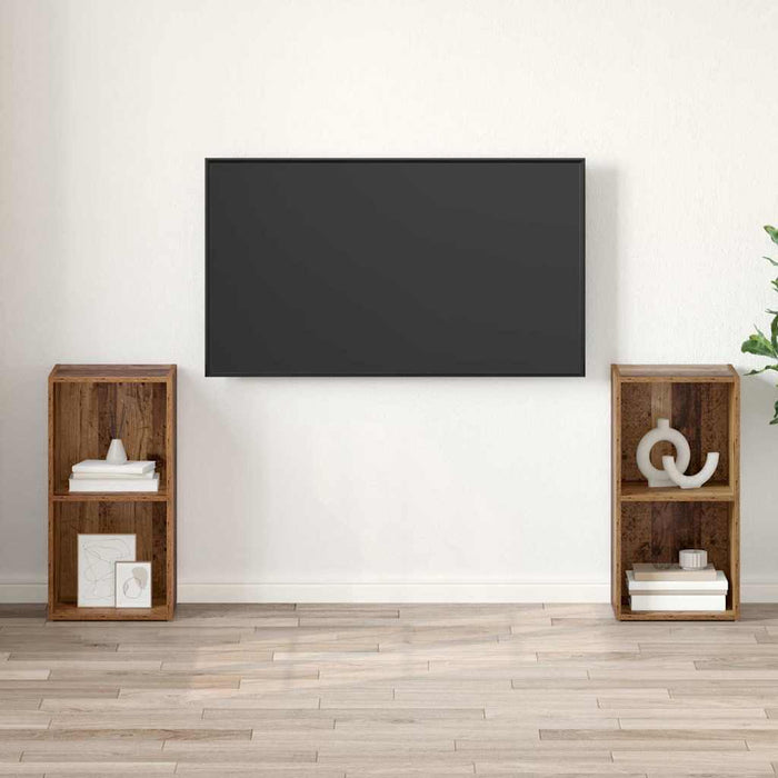 Set comodă TV 2 pcs Lemn vechi 72 x 35 x 36.5 cm Lemn compozit - WALTI WALTI