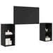 Set comodă TV cu raft 2 pcs Stejar negru 72 x 35 x 36.5 cm - WALTI WALTI