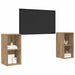 Set comodă TV cu raft 2 pcs Stejar artisanal 72 x 35 x 36.5 cm - WALTI WALTI