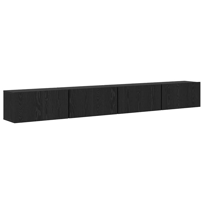 Set comodă TV 4 pcs Stejar Negru 60 x 30 x 30 cm Lemn compozit - WALTI WALTI