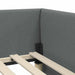 Cadru de pat colțar cu headboard Gri închis 80 x 200 cm - WALTI WALTI