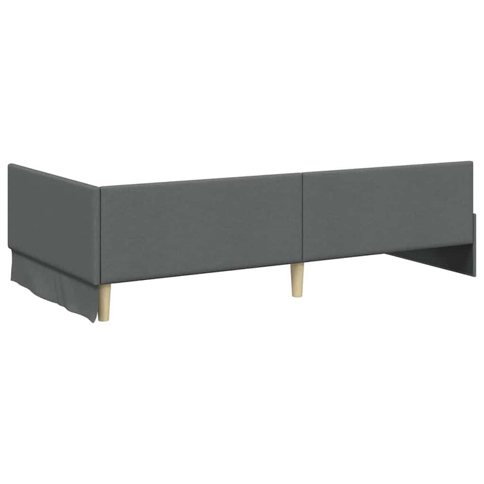 Cadru de pat colțar cu headboard Gri închis 80 x 200 cm - WALTI WALTI