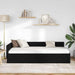 Cadru de pat colțar cu headboard Negru 80 x 200 cm - WALTI WALTI