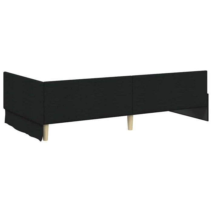 Cadru de pat colțar cu headboard Negru 80 x 200 cm - WALTI WALTI